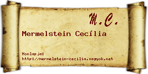 Mermelstein Cecília névjegykártya